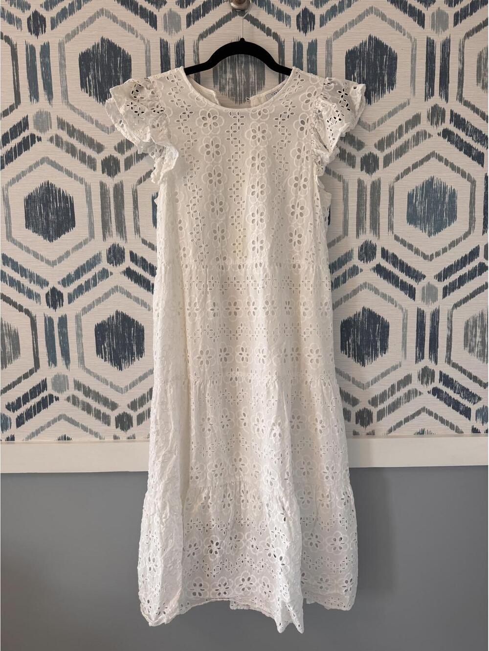 Cartolina Nantucket White Eyelet Dress